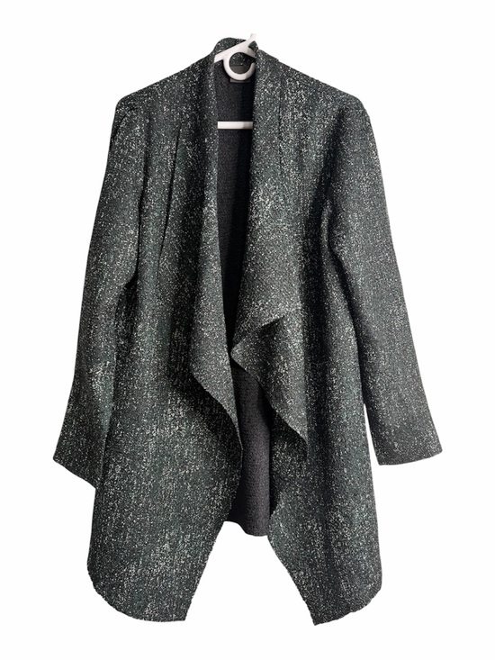 Chico's Sweaters - Chico’s Travelers Collection Black Metallic Wrap Size 2 Draped Textured Chic